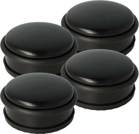 Westcott Türstopper aus Edelstahl in Schwarz, 4er-Set, modern und beschwert