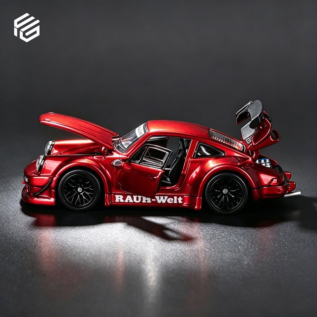 TSM MODEL RWB930 Modellauto, 1:64, Transparent Red, Metall, Rot - Bild 1