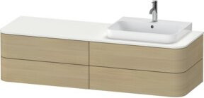 Duravit Waschtischunterschrank Happy D.2 Plus für Damen, Breite: 160 cm, Tiefe: 55 cm, Höhe: 40,8 cm, Farbe: Mittelgrau - Bild 1