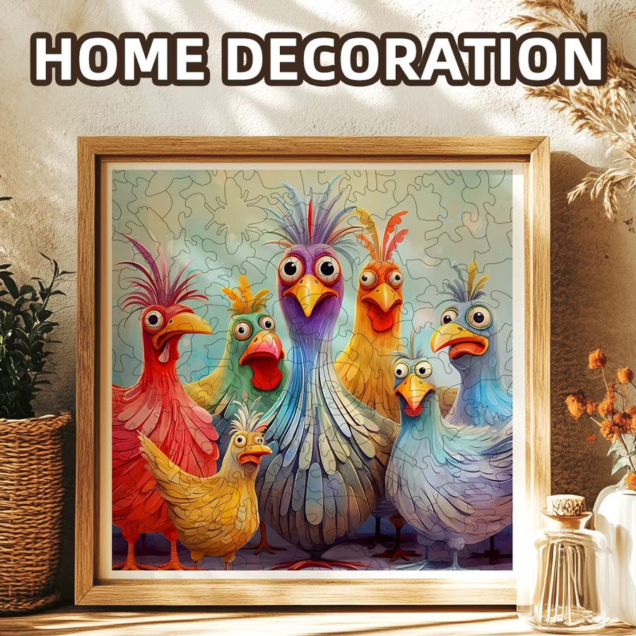 Supretty Hähnchenfamilien Holzpuzzle, Tiere, Bunt / Mehrfarbig - Bild 5