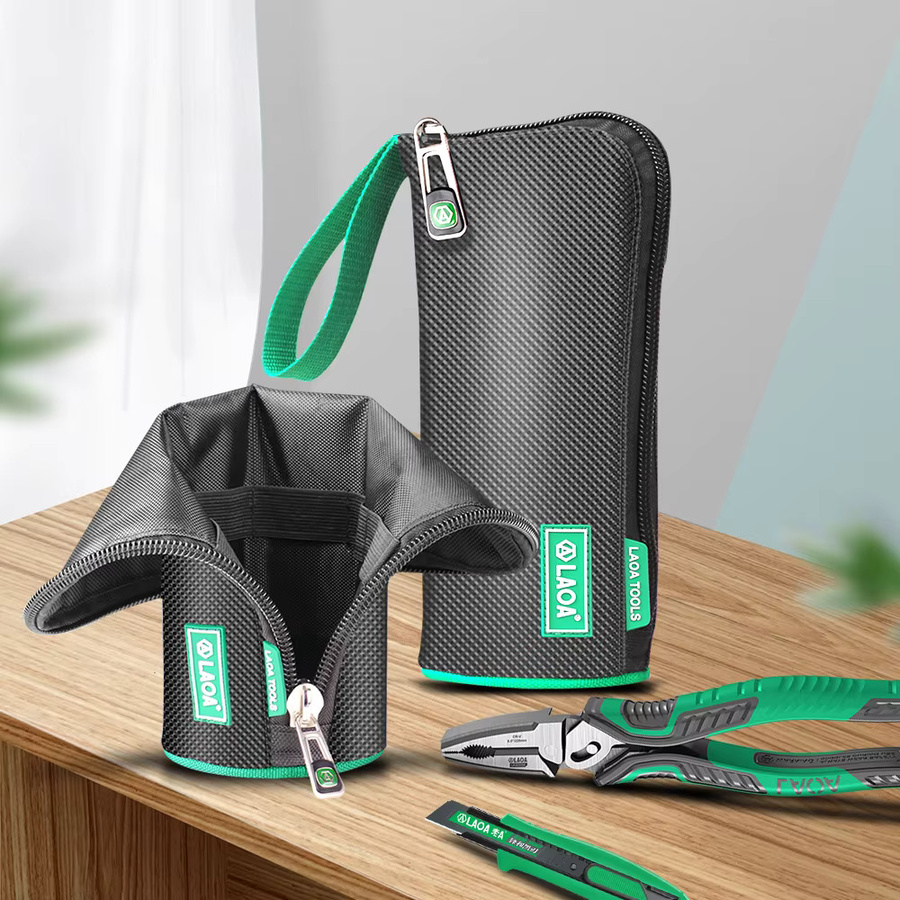 Laoa Werkzeugtasche aus langlebigem Oxford-Stoff in Schwarz - Bild 3
