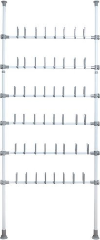 WENKO Kleiderstange in Grau oder Weiß, B: 94 cm, H: 165-300 cm, T: 9 cm - Bild 1
