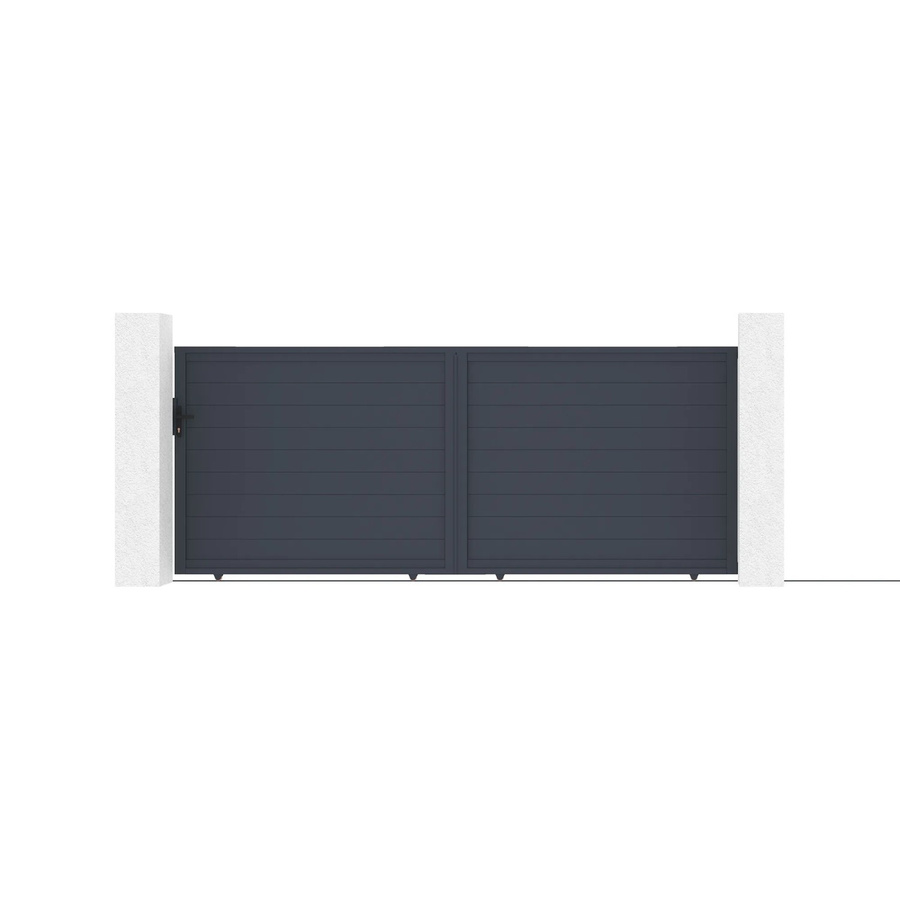 Casanoov Elektrisches Schiebetor Eiger aus Aluminium in Anthrazit mit Schiebetorantrieb Ranger C300, Breite: 400 cm, Höhe: 160 cm - Bild 2