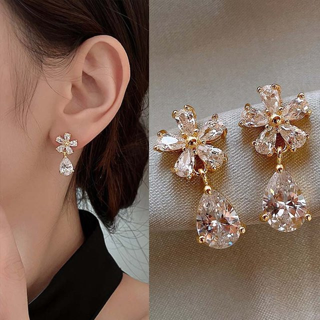 sharelucky Ohrringe, Zirkonia, Perle, Gold, Damen - Bild 1
