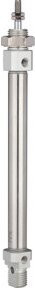 Riegler Rundzylinder MI doppeltwirkend, Kolben-Ø 12 mm, Hub 60 mm, M5x0,8, Farbe: Silber - Bild 1