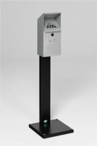 VAR Wandascher WH 41 Wandwaschbecken mit Standfuß in Silber und Schwarz aus Stahl, 3,7 l - Bild 1