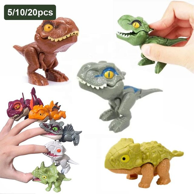 Haifeng Tyrannosaurus Dinosaurier Finger Hand Puppe, Kunststoff, Bunt - Bild 1