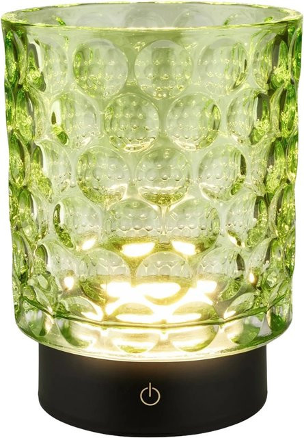 Brilo Akku-LED-Tischleuchte Sunora aus Glas in Grün mit Touch-Funktion und Dimmfunktion - Bild 1