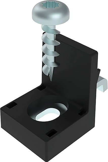 Fath Plattenklemmwinkel Item System Nut 8 aus Stahl in Schwarz für Holzplatten - Bild 1