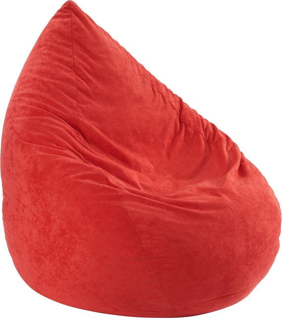 Linker Licardo Sitzsack Poly Noble in Rot mit Microfaser und Kunstleder, Höhe: 110 cm - Bild 1