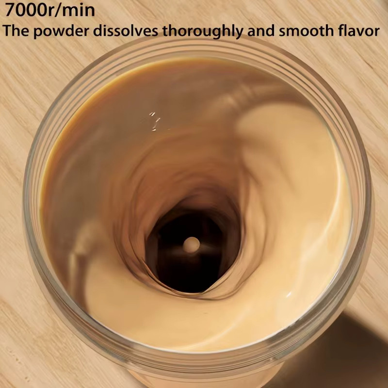 XMSJ Elektrische Shaker-Flasche in Schwarz mit 630 ml Volumen, Tragbarer Automatischer Whey-Protein-Shaker und Mehrzweck-Saftmixer für Fitness und Arbeit - Bild 3