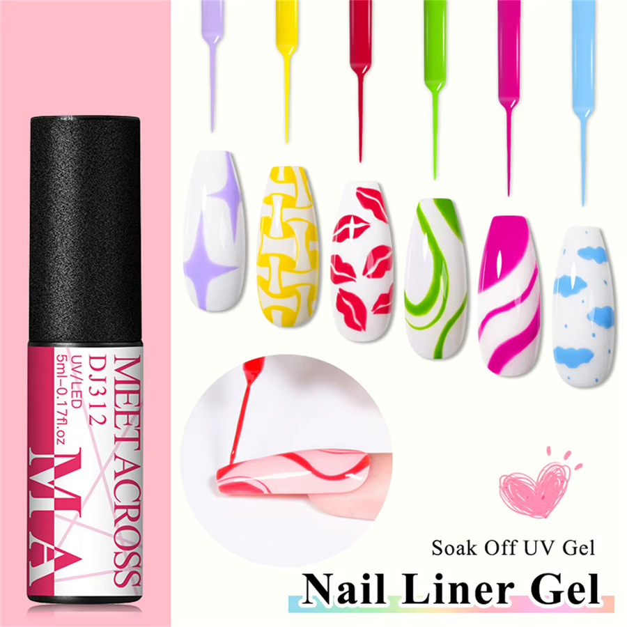 MEET ACROSS Gel Nagellack Set, 12 Stück, Glänzend - Bild 2