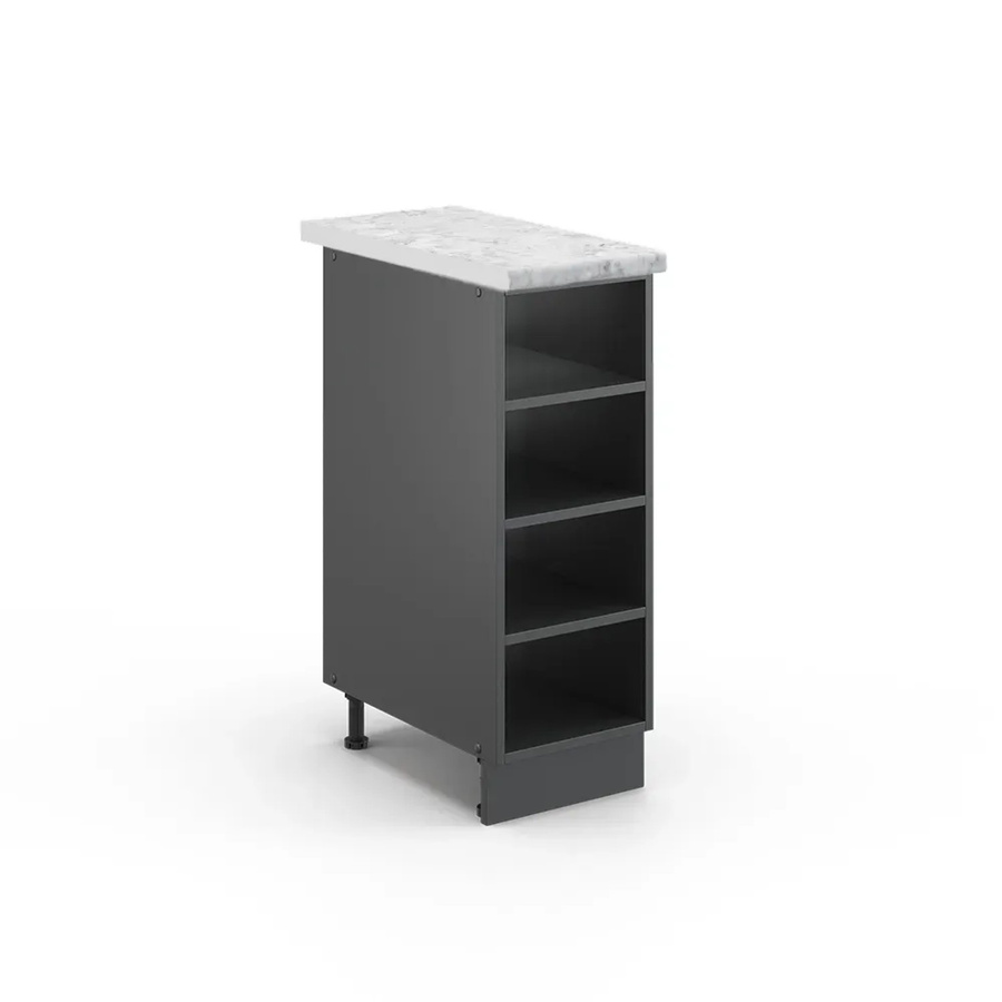 Vicco Küchenregal Fame-Line Offener Küchenschrank Anthrazit Marmor B/T/H: 30 x 60 x 82 cm - Bild 2