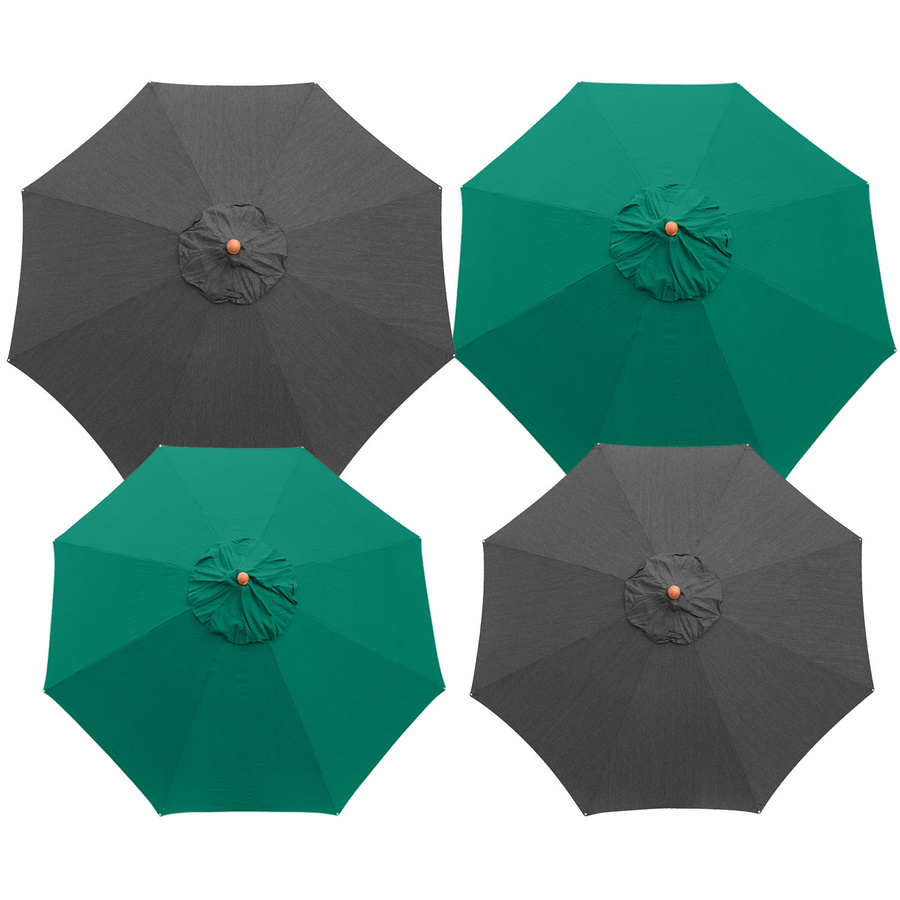 Anndora Sonnenschirm rund aus Aluminium und Polyester in Schwarz oder Grau mit UPF 50+ - Bild 1