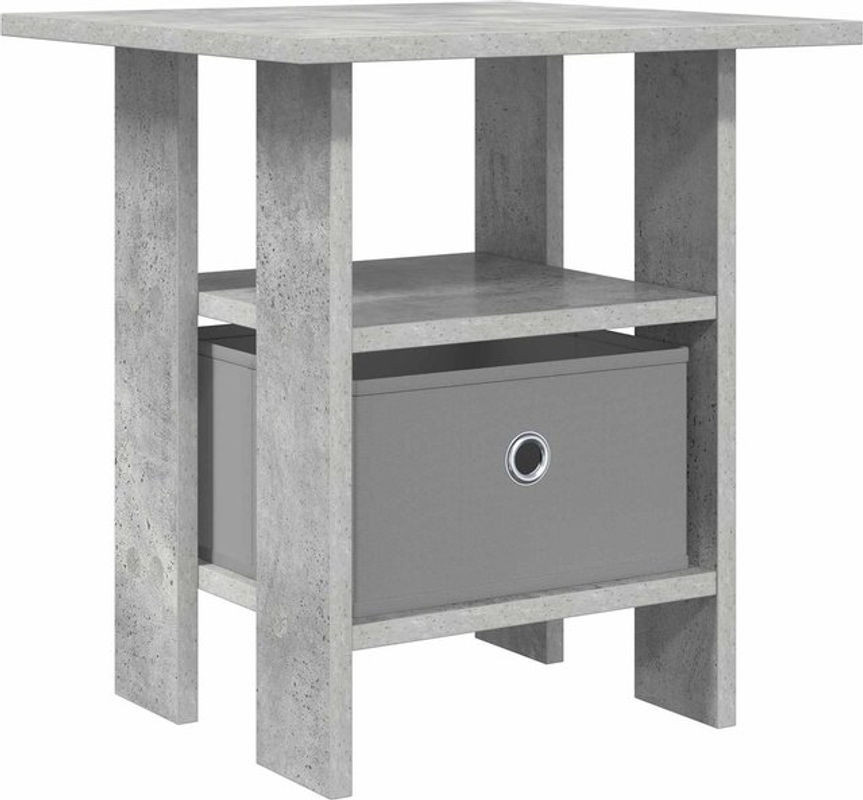 Nachttisch in Beton-Optik von vidaXL, Grau, Industrial Design, B/T/H: 41 x 40 x 45 cm - Bild 1