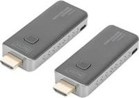 Digitus DS-55318 Wireless HDMI Video- und Audio-Extender Set mit 5GHz Wi-Fi für bis zu 50 Meter Reichweite in Schwarz, Silber und Grau - Bild 1