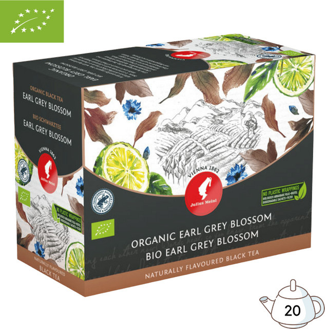 Julius Meinl Earl Grey Blossom, Schwarztee, Teebeutel, 80 Gramm - Bild 1