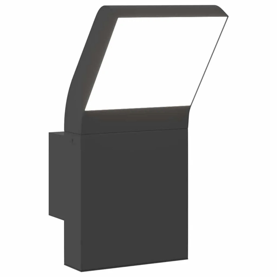 vidaXL LED-Außenwandleuchte aus Aluminiumdruckguss in Schwarz für Garten, Einfahrt und Veranda, IP54, Warmweiß - Bild 2