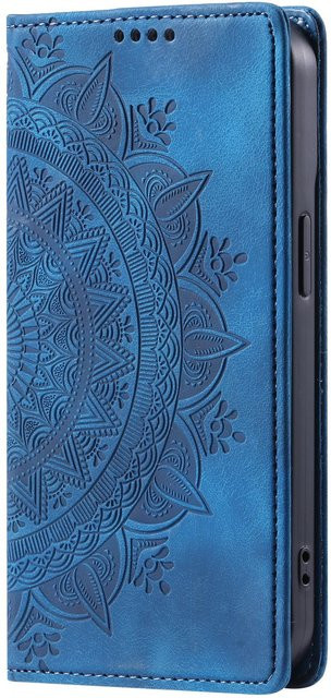 Magnetische Lederhülle im Klappdesign für Samsung Galaxy A-Serie in Blau - Bild 1
