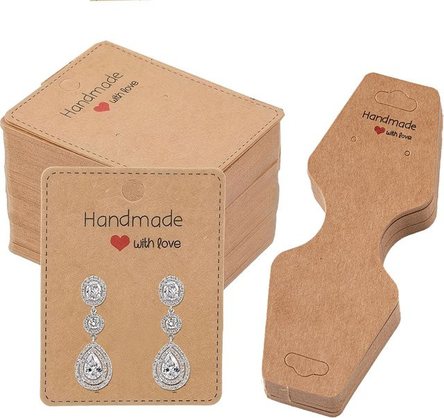 50 Stück Schmuck Display Karten aus Papier für Ohrringe, Halsketten, Armbänder und Haargummis - Bild 1