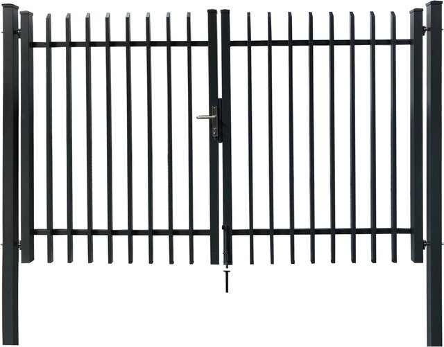 Dekor Doppeltor Porto zum Einbetonieren in Anthrazit, Breite: 300 cm, Höhe: 180 cm - Bild 1