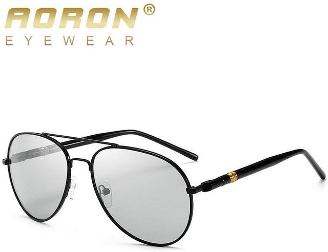 AORON Sonnenbrille Aviator, Metall, Vollrand, polarisiert, schwarz, Herren - Bild 1