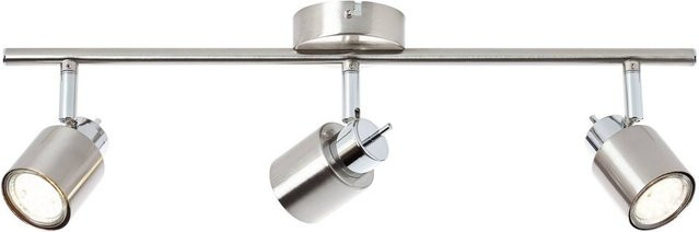 Brilliant Lampe Andres Spotrohr 3-flammig in Chrom/Nickel mit schwenkbaren Köpfen für GU10 Reflektorlampen - Bild 1