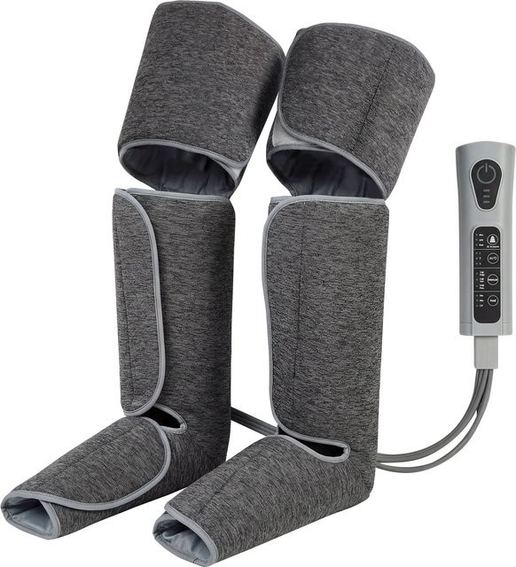 HOMCOM Beinmassagegerät mit Wärme und Kompression in Grau, Knemassager mit 3 Automodi und 3 Intensitäten für Fuß und Waden - Bild 1