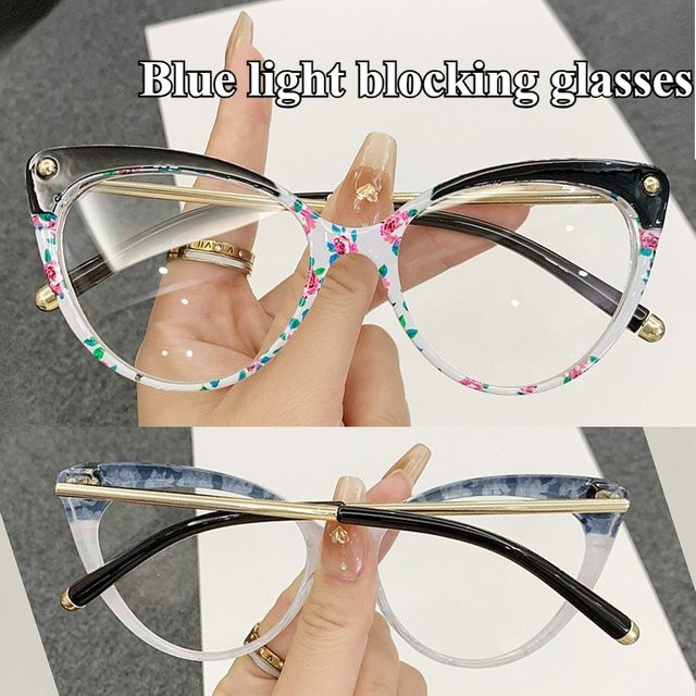 Korrektionsbrille Damen, Vollrand, Cat-Eye, Multicolour, Blaulichtfilter - Bild 1