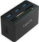 LogiLink USB 3.0 Hub mit All-in-One Card Reader CR0042 in Schwarz - Bild 1
