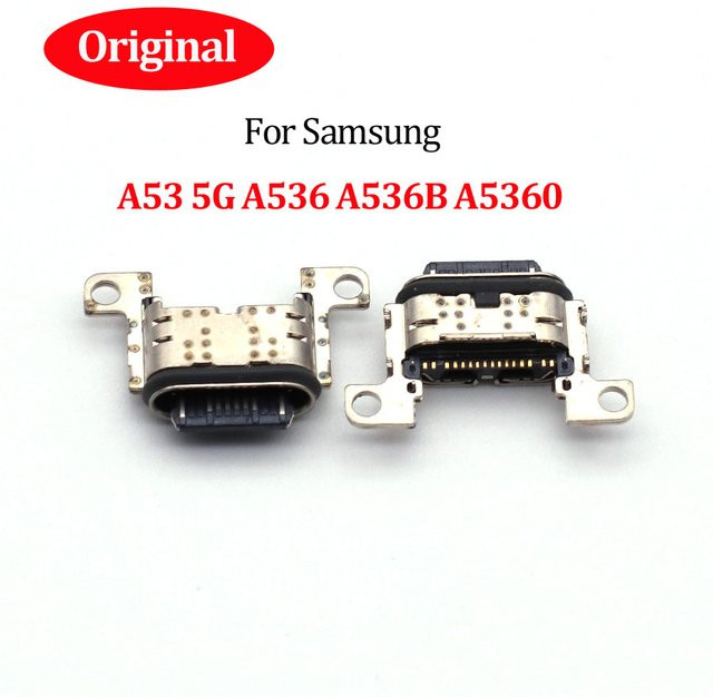 10 Stück USB-C Ladebuchsen Ersatz-Dock-Connector für Samsung Galaxy A53 5G A536 A536B A5360 in Silber - Bild 1