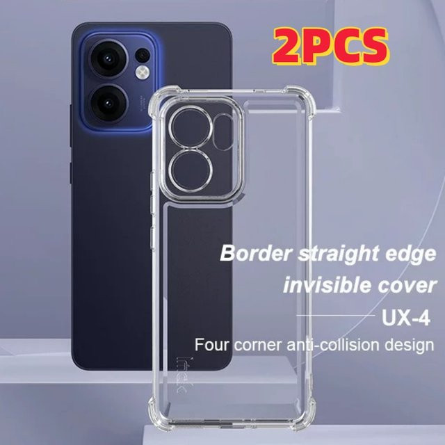 2er-Set stoßfeste TPU Handyhülle für OPPO Reno 13F in Transparent - Bild 1