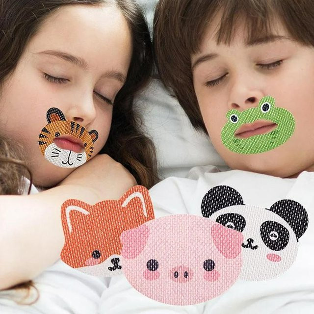 Dasuan Anti-Schnarch-Aufkleber für Kinder, 30 Stück, Schwarz - Bild 1