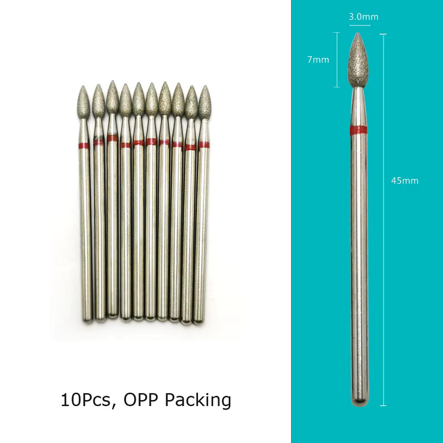 HYTOOS Nagel Bohrer Bits Diamant, 10er Set, Maniküre und Pediküre - Bild 2