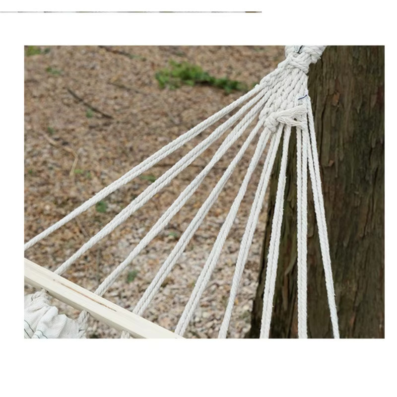 Graue Doppel-Hängematte für Outdoor und Camping sowie Innenbereich - Bild 2