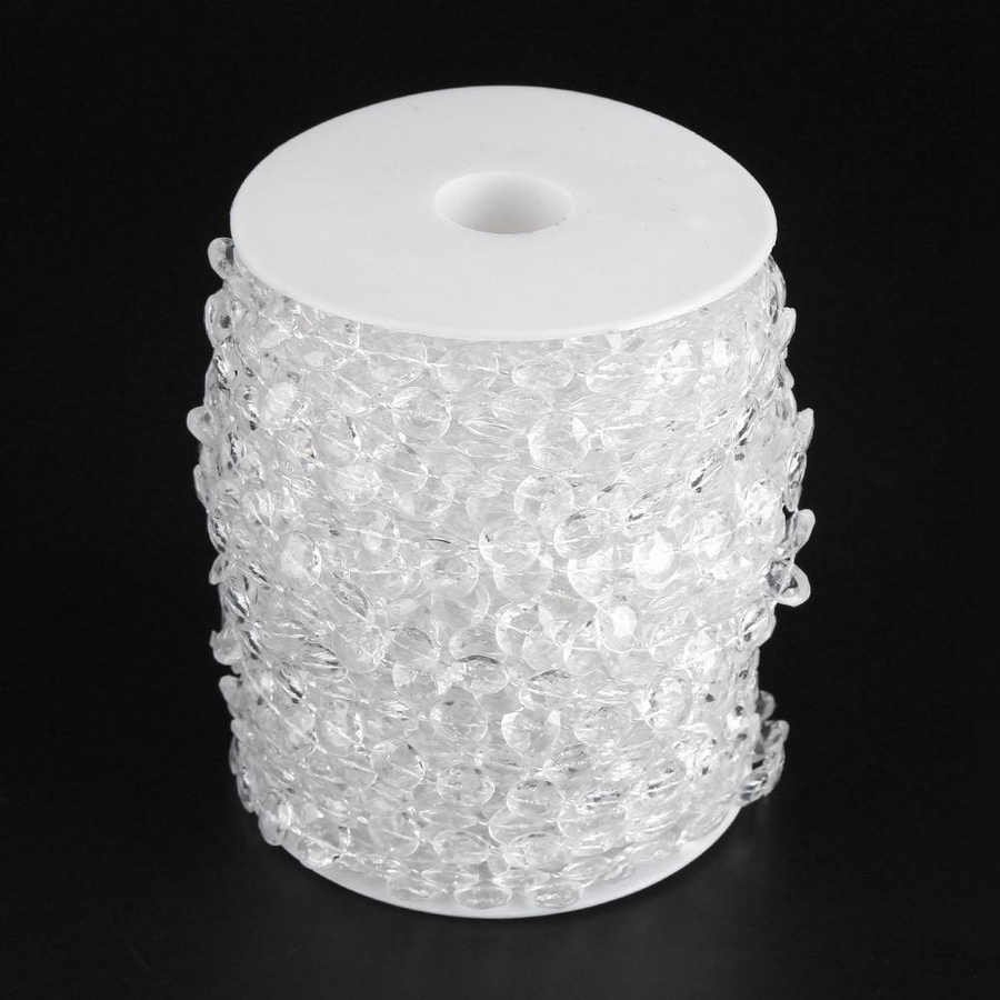 mfySpace Acryl Kristall Perlen Girlande Transparent, 30 m Länge für Hochzeit und DIY Deko - Bild 3