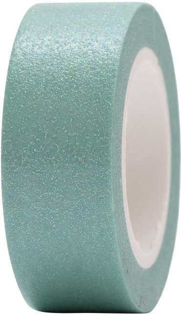 Rico Design Paper Poetry Washi Tape Glitter Hellgrün Breite: 15 mm, Länge: 5 m - Bild 1