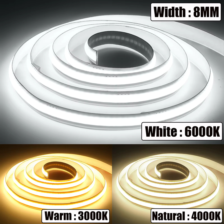 HEGEHE LED-Lichtleiste 24V mit 400 LEDs, selbstklebend und frei zuschneidbar, Farbe Weiß, IP21 Schutzklasse - Bild 4