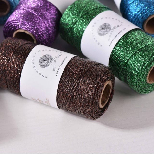 Polyester-Metallic-Band in Grün und Gold, 100 m Länge, 1 mm Breite - Bild 1