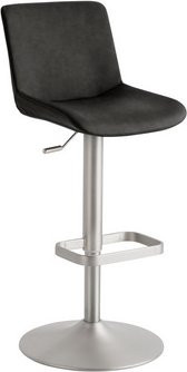 Mayer Sitzmöbel Barhocker 1235 aus Kunstleder in Grau, höhenverstellbar, Breite: 44 cm - Bild 1