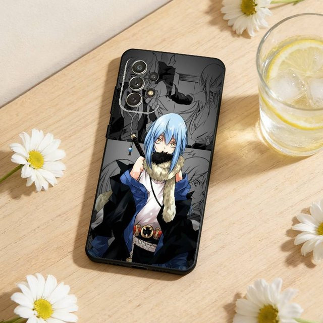 Rimuru Tempest Anime Handyhülle für Samsung Galaxy S24, S23, S22, S21, S20, S25, S26 Ultra und Plus, weiche Schutzhülle in Schwarz und Multicolour - Bild 1