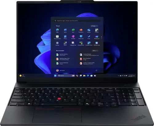 Lenovo ThinkPad E16 G3 Notebook in Schwarz mit 16 Zoll WUXGA Display, Intel Core Ultra 5 225U, 8GB RAM und 256GB SSD, deutsche QWERTZ Tastatur - Bild 1