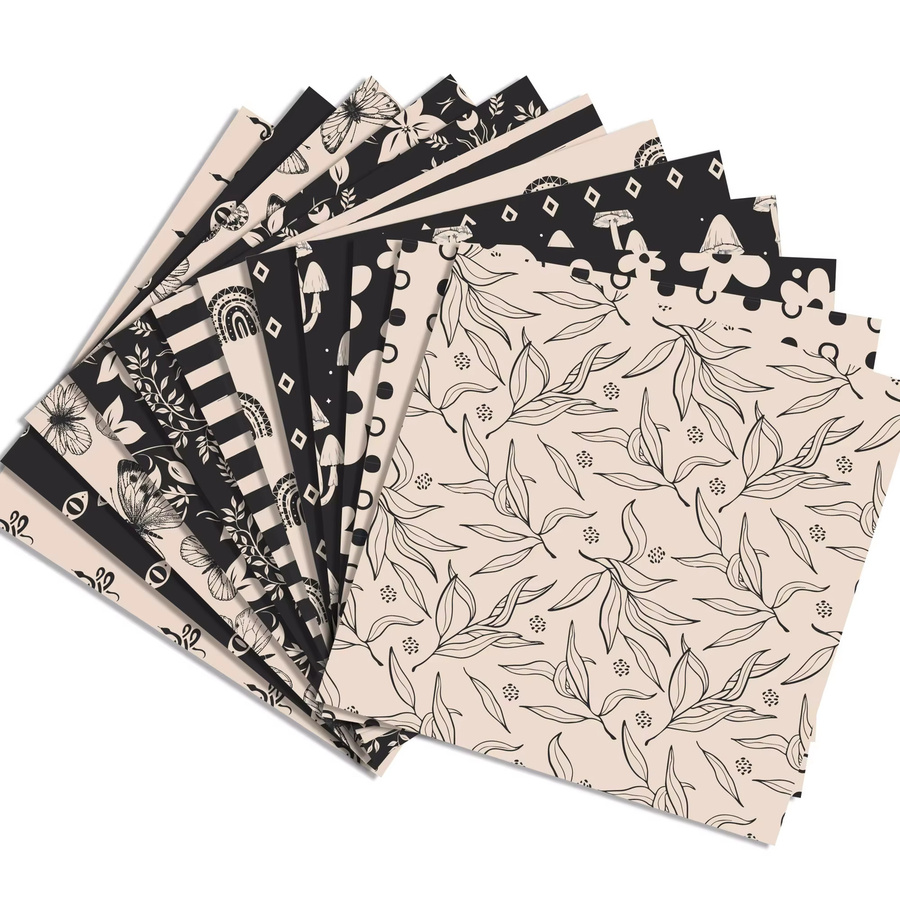 24 Stück Dekoratives Bastelpapier mit Schmetterlings- und Blumenmotiven in Multicolour, B/B: 30 x 30 cm - Bild 4
