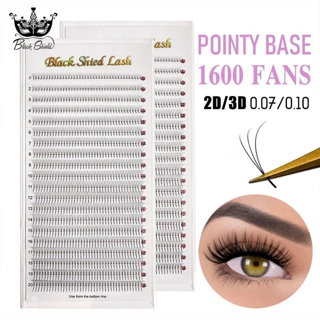 BLACK SHIELD Wimpernverlängerungen 2D/3D Faux Mink, 40 Reihen - Bild 1