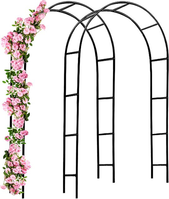 Gardebruk Rosenbogen 2er-Set aus Metall in Schwarz, B/T/H: 240 x 37 x 140 cm - Bild 1