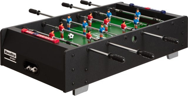 Bandito Mini-Kicker Tischfußball Kickertisch, schwarz - Bild 1