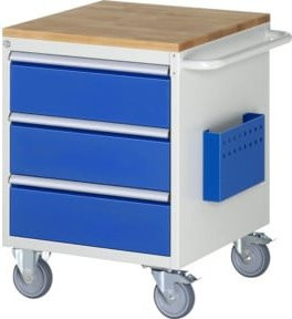 Rau Montagewagen Buche mit 3 Schubladen und Pegboard, B/T/H: 58 x 65 x 79,5 cm - Bild 1