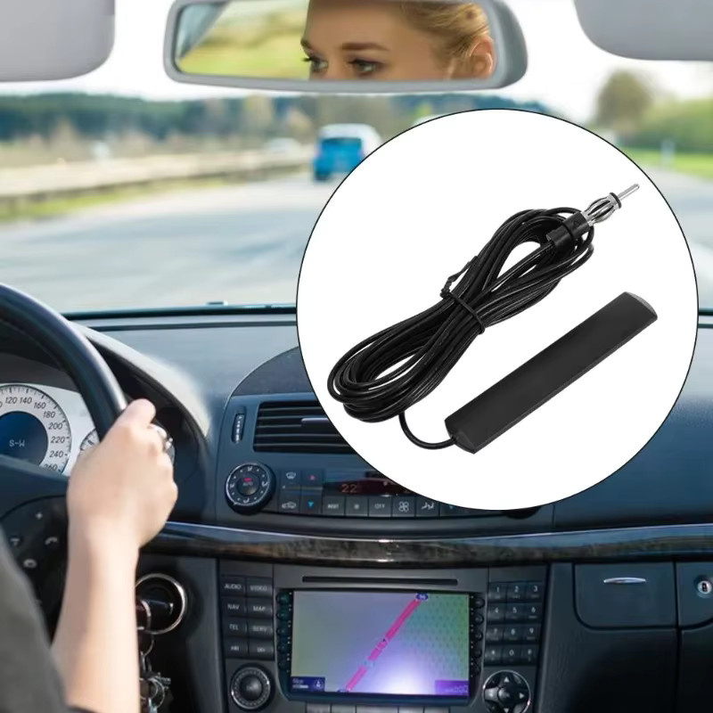 Universal Auto Elektronischer Radio Verstärker 12V AM/FM Antennen Booster in Schwarz - Bild 2