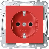 Merten Schuko-Steckdose System M Rot Unterputz mit Steckklemme MEG2300-0306 - Bild 1