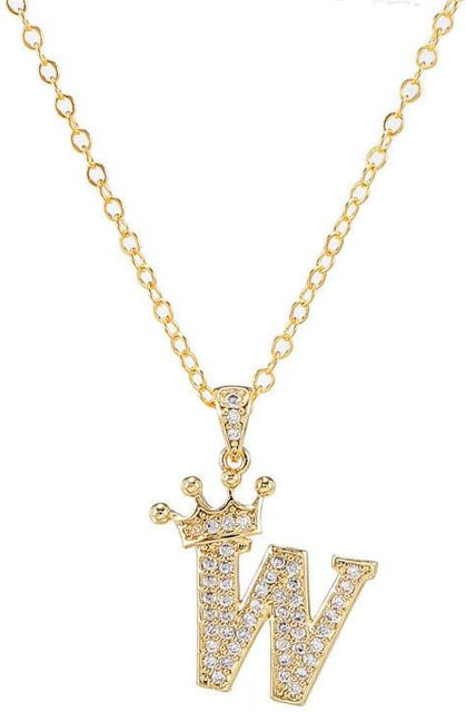 YULIN Halskette, Kupfer, Gold, Zirkonia, Unisex - Bild 1